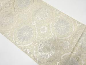 アンティーク　華紋に花唐草模様織り出し袋帯（材料）